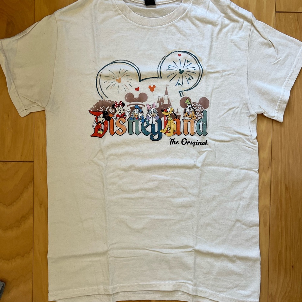 Disney White Short Sleeve Tee with Playful Graphic